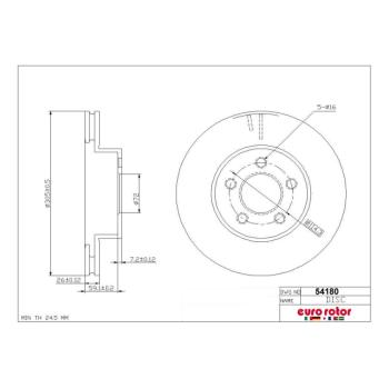 2009 Ford Ranger Disc Brake Rotor Front Eurorotor 54180 image 1 of 1