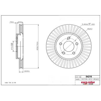 2011 Mercury Mariner Disc Brake Rotor Front Eurorotor 54216 image 1 of 1