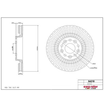 2009 Ford Taurus Disc Brake Rotor Front Eurorotor 54218 image 1 of 1