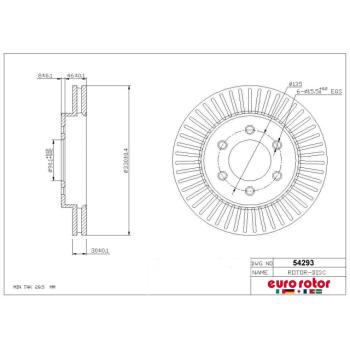 2007 Ford F-150 Disc Brake Rotor Front Eurorotor 54293 image 1 of 1
