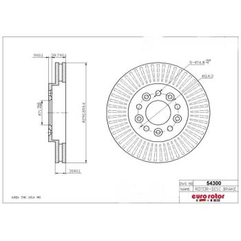 2007 Mercury Monterey Disc Brake Rotor Front Eurorotor 54300 image 1 of 1