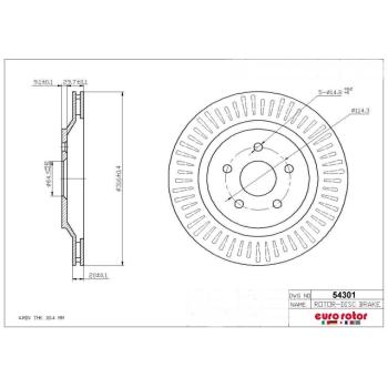 2007 Mercury Monterey Disc Brake Rotor Rear Eurorotor 54301 image 1 of 1