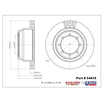 1999 Ford F-350 Super Duty Disc Brake Rotor Rear Eurorotor 54419 image 1 of 1