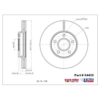 2013 Ford Transit Connect Disc Brake Rotor Front Eurorotor 54435 image 1 of 1