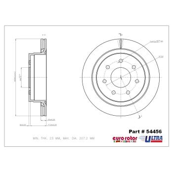 2015 Ford F-150 Disc Brake Rotor Rear Eurorotor 54456 image 1 of 1