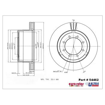 2015 Ford F-450 Super Duty Disc Brake Rotor Rear Eurorotor 54462 image 1 of 1