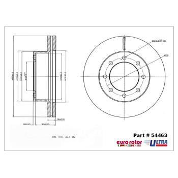 2015 Ford F-450 Super Duty Disc Brake Rotor Front Eurorotor 54463 image 1 of 1