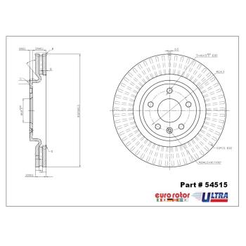 2019 Ford Flex Disc Brake Rotor Front Eurorotor 54515 image 1 of 1