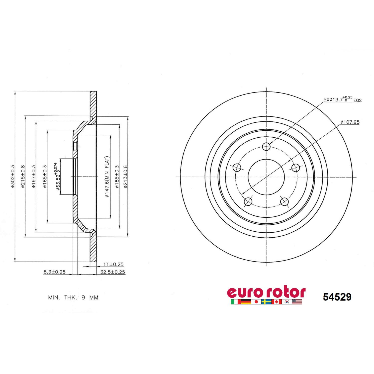 Eurorotor 54529 - Disc Brake Rotor Eurorotor 54529 Disc Brake Rotor product image 1 of 1