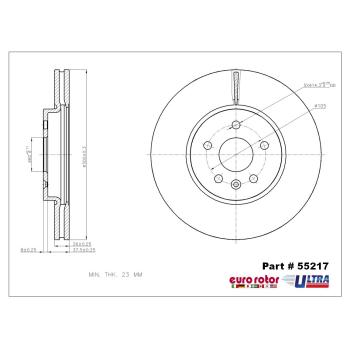 2016 Buick Encore Disc Brake Rotor Front Eurorotor 55217 image 1 of 1