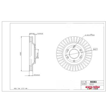 2004 GMC Envoy Disc Brake Rotor Front Eurorotor 55383 image 1 of 1