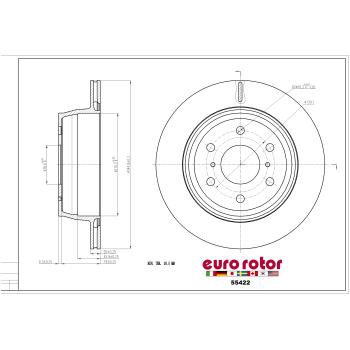 2009 Cadillac Escalade ESV Disc Brake Rotor Rear Eurorotor 55422 image 1 of 1
