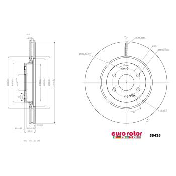 2022 GMC Yukon Disc Brake Rotor Front Eurorotor 55435 image 1 of 1