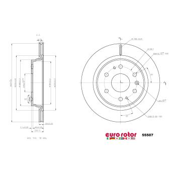 2023 GMC Canyon Disc Brake Rotor Rear Eurorotor 55507 image 1 of 1