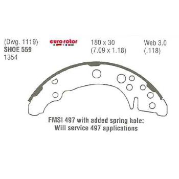 1993 Volkswagen Cabriolet Drum Brake Shoe