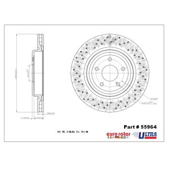 2009 Chevrolet Corvette Disc Brake Rotor Rear Eurorotor 55964 image 1 of 1