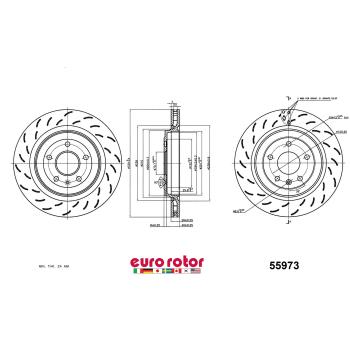 2016 Chevrolet Corvette Disc Brake Rotor Rear Eurorotor 55973 image 1 of 1