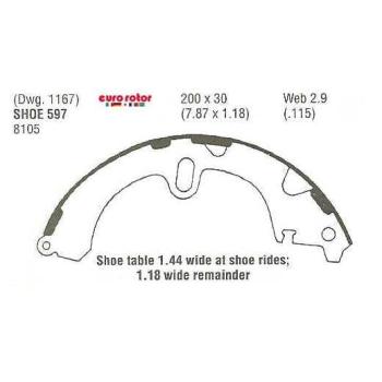 1993 Geo Prizm Drum Brake Shoe