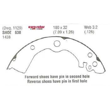 1993 Nissan NX Drum Brake Shoe