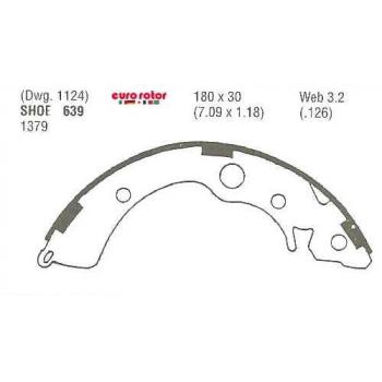 1989 Honda CRX Drum Brake Shoe Rear Eurorotor 639 image 1 of 1
