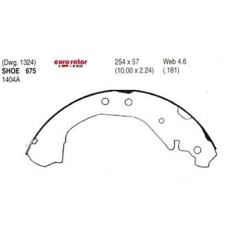 2000 Chevrolet Tahoe Drum Brake Shoe Rear Eurorotor 675R image 1 of 1