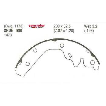 2002 Chrysler Neon Drum Brake Shoe Rear Eurorotor 689R image 1 of 1