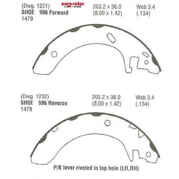 1999 Ford Contour Drum Brake Shoe