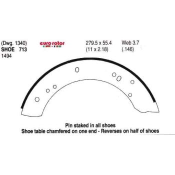 1993 Land Rover Defender 110 Drum Brake Shoe