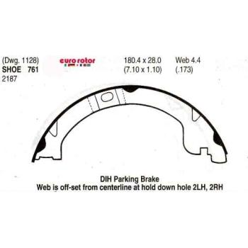 1998 Dodge Grand Caravan Parking Brake Shoe Rear Eurorotor 761 image 1 of 1