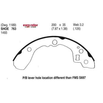 2000 Kia Sephia Drum Brake Shoe