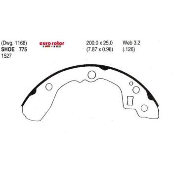 2001 Kia Rio Drum Brake Shoe Rear Eurorotor 775 image 1 of 1