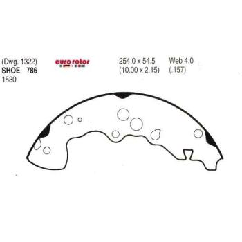 2004 Suzuki XL-7 Drum Brake Shoe Rear Eurorotor 786 image 1 of 1