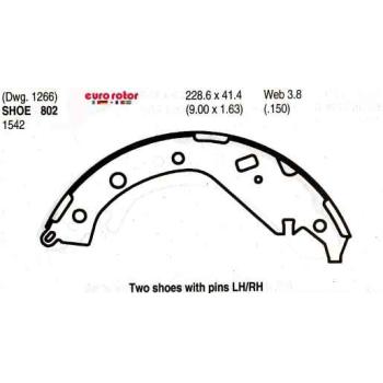 2003 Toyota RAV4 Drum Brake Shoe Rear Eurorotor 802 image 1 of 1