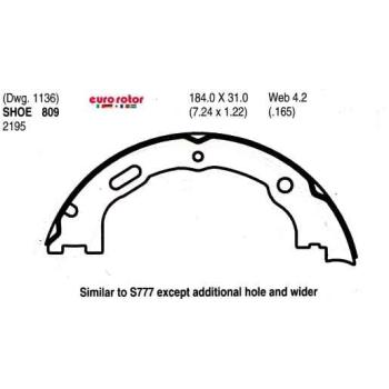 2004 Mercury Marauder Parking Brake Shoe