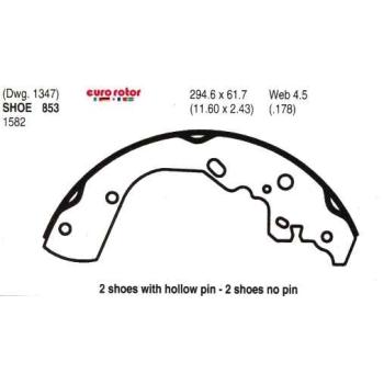 2009 Dodge Dakota Drum Brake Shoe