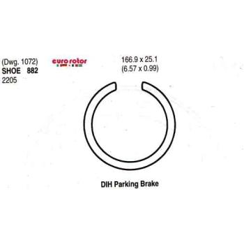 2000 Daewoo Nubira Parking Brake Shoe
