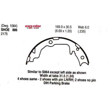 2009 Jeep Patriot Parking Brake Shoe