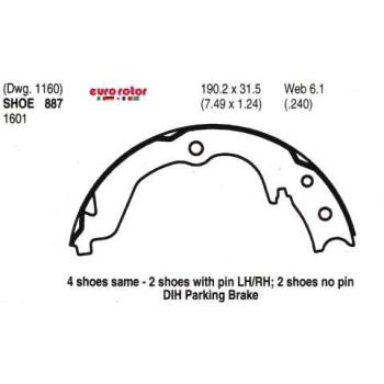 2013 Subaru WRX STI Parking Brake Shoe