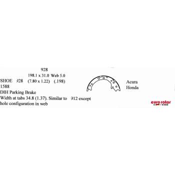 2015 Acura RDX Parking Brake Shoe