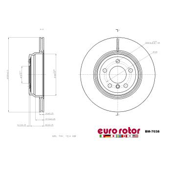 2016 BMW 335i GT xDrive Disc Brake Rotor