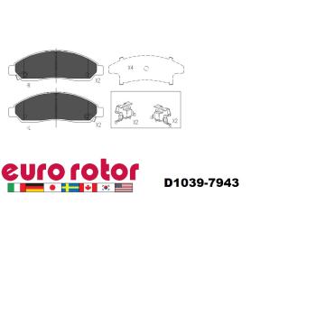 2007 Isuzu i-290 Disc Brake Pad Front Eurorotor F1D1039H image 1 of 1