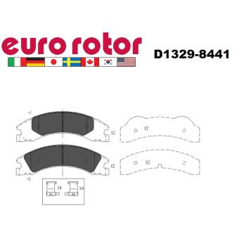 2008 Ford E-250 Disc Brake Pad Rear Eurorotor F1D1329H image 1 of 1
