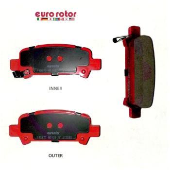 2003 Subaru Outback Disc Brake Pad Rear Eurorotor F1D770H image 1 of 1