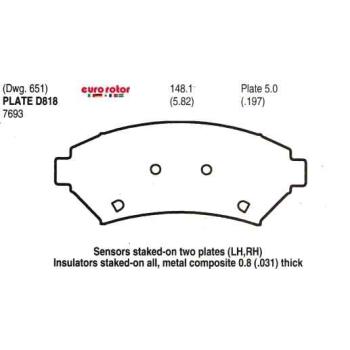 2002 Buick Regal Disc Brake Pad Front Eurorotor F1D818H image 1 of 1