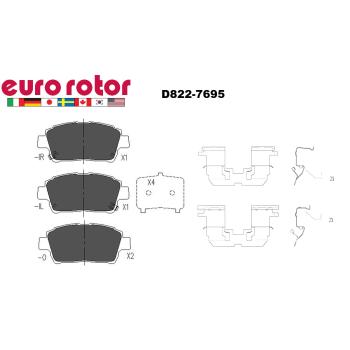 2006 Scion xA Disc Brake Pad Front Eurorotor F1D822H image 1 of 1