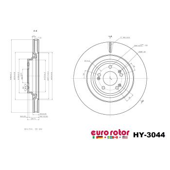 2021 Genesis GV80 Disc Brake Rotor Front Eurorotor HY3044 image 1 of 1