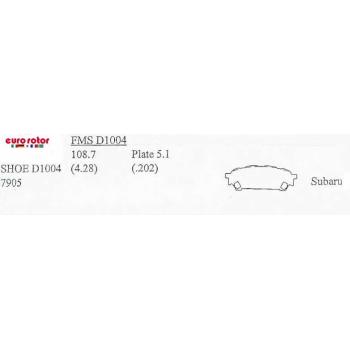 2006 Subaru Forester Disc Brake Pad Rear Eurorotor ID1004H image 1 of 1