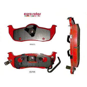 2009 Jeep Grand Cherokee Disc Brake Pad Rear Eurorotor ID1041H image 1 of 1