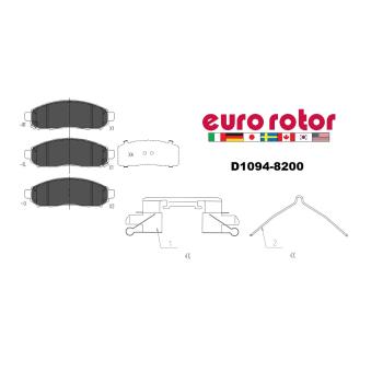 2014 Nissan Xterra Disc Brake Pad Front Eurorotor ID1094H image 1 of 1