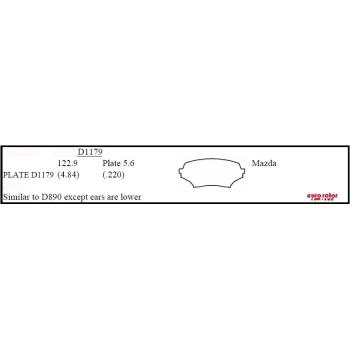 2010 Mazda MX-5 Miata Disc Brake Pad Front Eurorotor ID1179H image 1 of 1